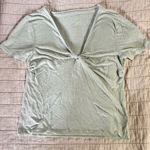 A New Day Light Green Twist Front Top